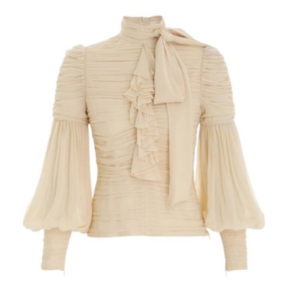 NEW NWT Zimmermann Celestial Ruched Blouse